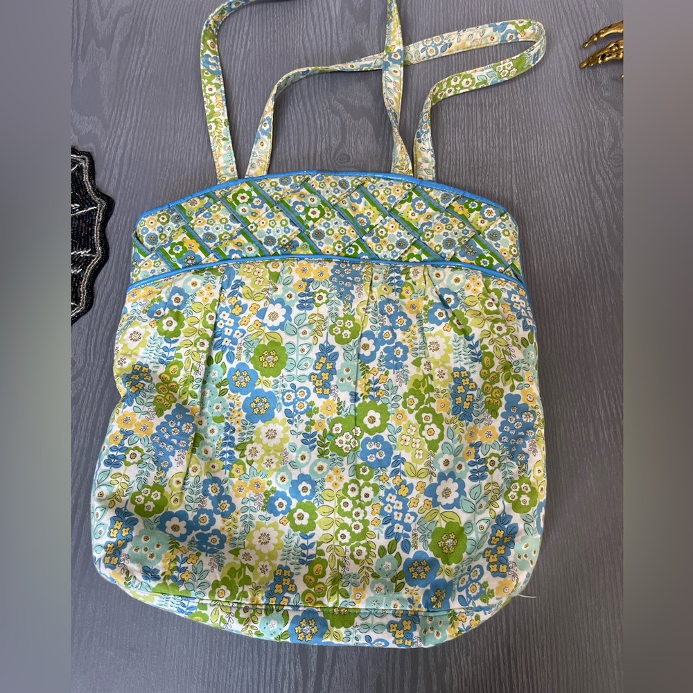 VERA BRADLEY TOTE BAG ENGLISH MEADOW Magnetic Close - Picture 4 of 6